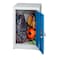 Adiroffice W  1-Tier Steel Free Standing Storage Locker Cabinet for Home, School in Blue ADI629-02-BLU-MK - alternate 4